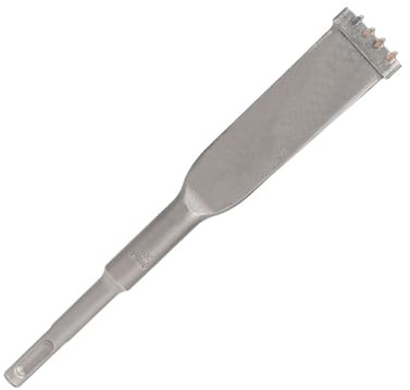 SDS Plus Brick Removal Chisel, Comb SDS Chisel for Tile Concrete Corner Stone, Carbide-Tipped Heat-Treated Flat Blade, for Brick Removal, Cavity Inspection and Mortar Work Tile Remover Tool (25 cm)