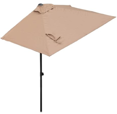 PHQCIV Parasol De Balcón Medio Rectangular 250x130cm, Ajustable En Altura Protección UV Parasol De Pared Exterior para Jardín, Terraza, Patio(Khaki)