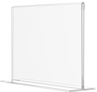 Acrylic Sign Holder for 7 x 5 Informational Sign Holder Table Number Display Clear Acrylic Attractive Presentation for Parties Wedding Receptions and Catered Events Bottom Load by Marketing Holders