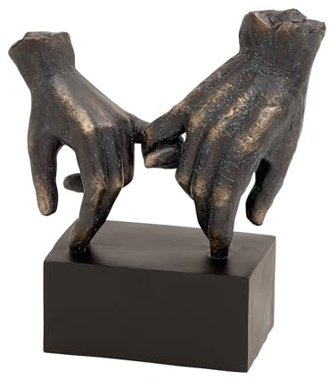 Deco 79 skulptur, konstgjord sten, svart, 23 cm L x 10 cm B x 25 cm H