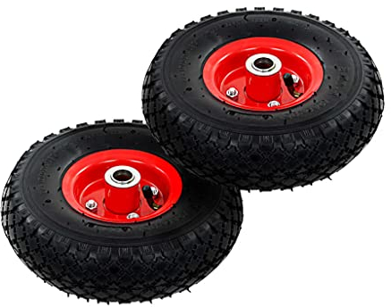 vidaXL 2x Sackkarrenrad Gummi Sackkarre Rad Räder Schubkarrenrad Ersatzrad Ersatzräder Sackkarrenräder Bollerwagen Reifen Ersatzreifen 3,00-4 (245x82)
