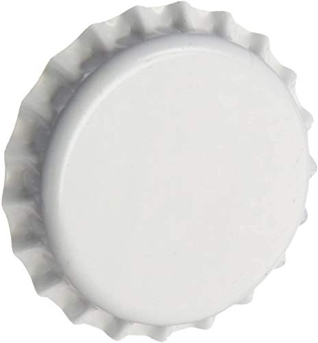 North Mountain Supply Beer Bottle Crown Caps - White - Oxygen Barrier - Glass, Steel -150 Count