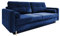 Fabryka Mebli Idźczak Schlafsofa Pastella - 213 x 98 x 83 cm - Ausklappbares Sofa mit Schlaffunktion, Bettkasten, Hilfsautomat - 3-Sitzer-Sofa für Wohnzimmer, Gästezimmer - Blau (Kronos 09)