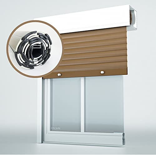 Rollwin Rollladen DUNKEL BRAUN - ALU Rolladen nach Maß - Mini & Maxi Aluminium Lamellen ausgeschäumt ALU Rollo aus Deutscher Produktion SELBST KONFIGURIEREN »»