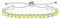 Uloveido Yellow CZ Crystal Tennis Bracelet with Slider Bolo Clasp - Women's Fashion Platinum Plated Cubic Zirconia Addjustable Chain Bracelet Y4043
