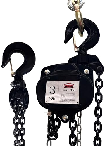 Dragon Winch Palan Manuel à Chaine 3000 kg avec chaîne en acier robuste | 6 m maximum Hauteur de levage | treuil a chaine 3T/3000 kg Palan à chaîne 3T/6M