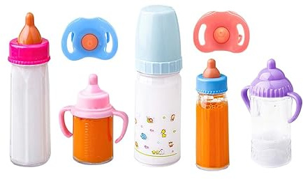 2 Set d'alimentation pour disparue Biberon magique pour Jouet bouteille de lait et de jus de fruit avec sucette Jouet pour avec biberon et tétine