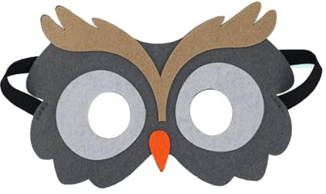 Jtnohx Filt djurmasker, 10 st halloween mask, djurkostym för födelsedagsfest tillbehör