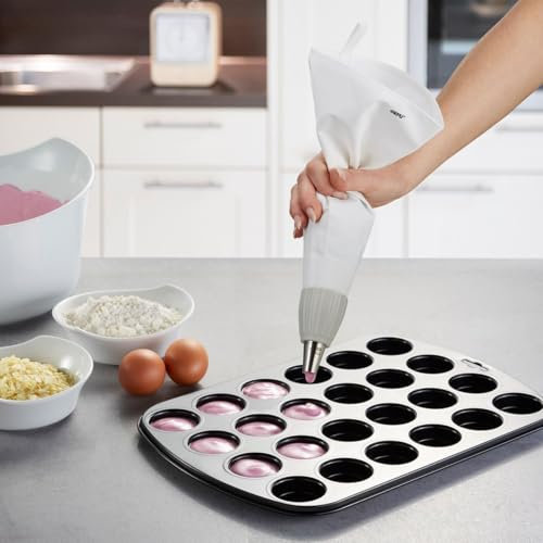 Laviva Premium Spritzbeutel Set (12-teilig) - 35-40cm Baumwolle Spritztüte mit Tüllen aus Edelstahl zum Dekorieren von Cupcakes und Torten, spülmaschinenfest und wiederverwendbar, mit Geschenkbox