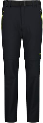 CMP - Pantaloni da Bambino Zip-off Tessuto Stretch, Antracite-Acido, 104