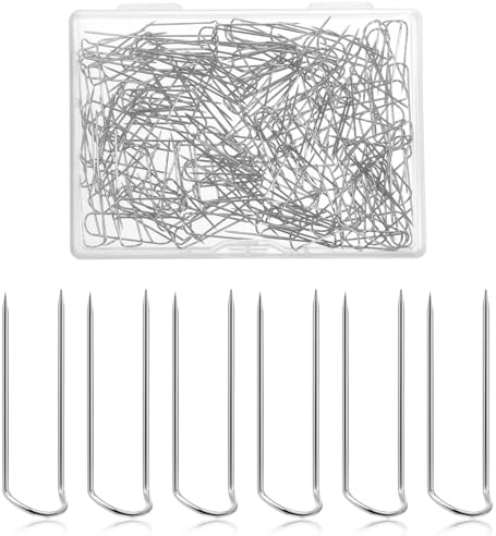 200 Stück Stecknadeln U-Form, Strohblumennadeln Stecknadeln Ohne Kopf Edelstahl Stecknadel Ohne Kopf mit Box Nähen Kopfnadeln feine für Basteln DIY-Projekte Nähprojekte Häkeln