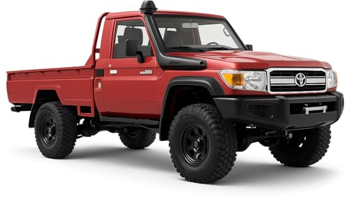 RMT MODELS Toyota Land Cruiser | Coche RC teledirigido 1:12 | Pickup 4WD Crawler | Control 2,4 GHz 100 m | Luz LED | Batería Li-Ion 7,4 V 500 mAh 30 min | Juego completo RTR todoterreno (Rojo)