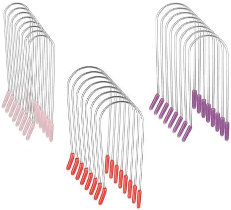 Bewudy Lot de 24 Kit De Rechange Pour Bigoudis à Chaud, Clips Chauffants De Rechange NBigoudis à Clip En U à La Plupart Des Tailles De Bigoudis (1,9 cm, 2,5 cm, 3,6 cm)