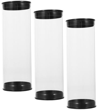 Alasum 3Pcs Transparent Plastic Golf Ball Display Tubes Storage Cases for Golf Ball Collection and Presentation Reusable Accessories Organizer