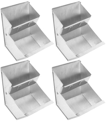 DOITOOL Mangiatoia Coniglio in Ferro Resistente Design per Controllo dei Rifiuti, Facile da Ricaricare, per Uso All'aperto in Fattoria, Set da 4 Unitá