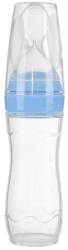 Iyalezirk Cucchiaio Erogatore In Silicone per Bambini, Compatibile con Biberon, Cucchiaio per Cereali da Spremere per Neonati, Cucchiaio per Cereali di per Bambini