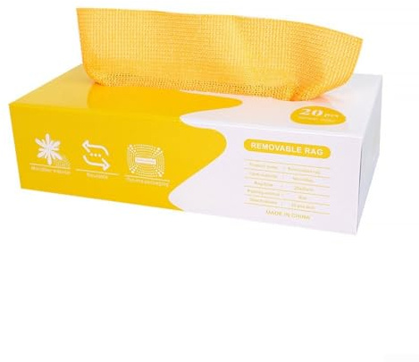 Chiffon d'essuyage en fibre ultra fine pour la cuisine et le nettoyage (jaune et orange)