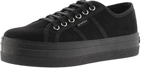 victoria Basket Barcelona Antelina Reciclada & Plataforma & Cordones Al Tono 109205 para Mujer Negro 38