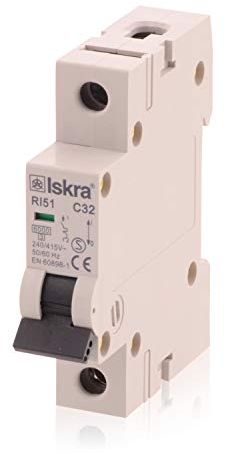 Sicherungsautomat Leitungsschutzschalter MCB Eco-Line, 32A, Typ C, 1-polig, 230/400V, bieten effektiven Schutz, 1 Stück