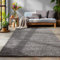 SIMPEX Flauschiger Teppich Wohnzimmer Schlafzimmer Läufer Flur Esszimmer Küchenteppich Hochflor Einfarbig Modernes Design 30 mm Florhöhe Kuschelweich, Grau, 240 x 340 cm