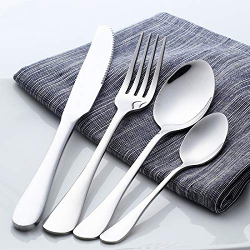Buyer Star 16 stücke Edelstahlbesteck 4 Sätze Silber Besteck Set Hochzeit Geschirr Messer und Gabeln Dessert Löffel Teelöffel