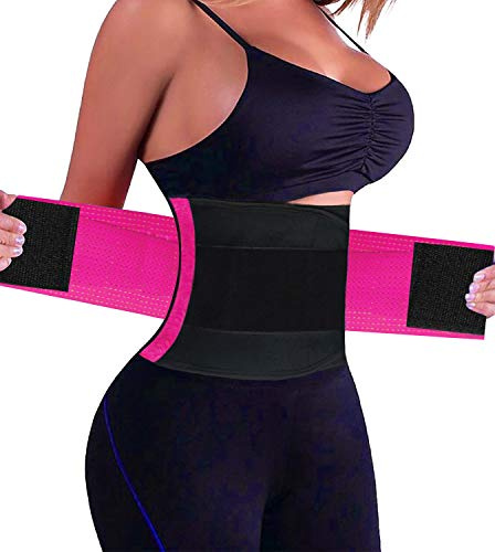 YIANNA Donna Fascia Addominale Dimagrante Corsetto Cintura Regolabile Snellente Sport Waist Trainer Cinghia Rosa,8003 Size M
