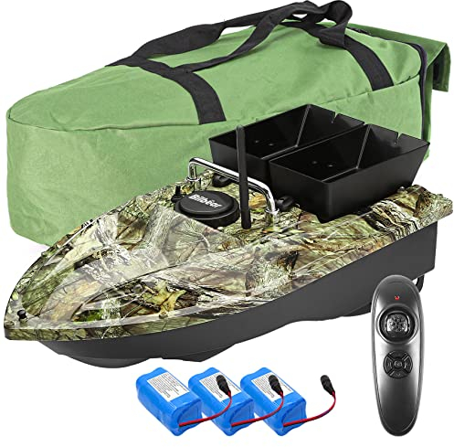 Futterboot mit Echolot Karpfenangeln Köderboot Doppeltrichter Fischfind Boot Angelköderboot mit Ersatzbatterie&Handtasche (Köderboot Set 2)