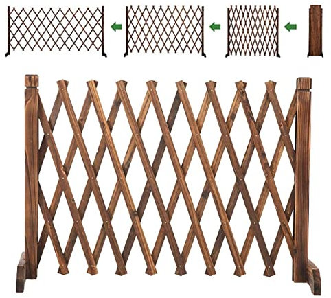 Utdragbar Staketport, Trädgårdsstaket, Fristående Trädgårdsspaljé I Trä, Dekorativ Uppgraderad Trädgårdsspaljé I Trä För Växtklättring (Size : 270 * 117cm)