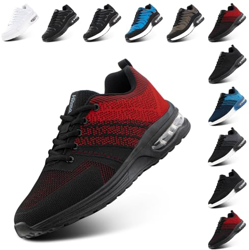 NEOKER Turnschuhe Damen Herren Laufschuhe Sportschuhe Running Shoes Tennisschuhe Air Sneakers Fitnessschuhe Leicht Outdoor Weit Gym Rosa EU 44