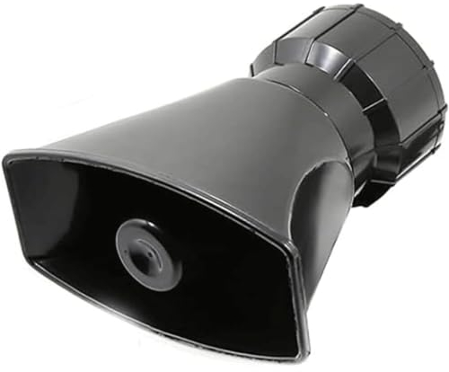 BODHIS Lautsprecher Megafon Handmegafon Megaphone Auto-Notfallsirene, Autoalarmhorn, Lautsprechersystem, Bullhorn-Lautsprecher, Notfallverstärker, 60 W Megaphon