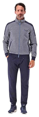 Leo Corsetteria Tuta uomo invernale felpata calda classica con zip cerniera tasche e pantaloni lunghi F.lli_Campagnolo Tg. M (46/48) Avio 262 8Q77147FBA