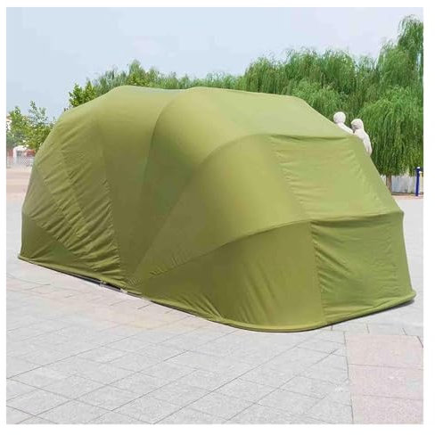 Cochera para todo tiempo, garaje móvil plegable, toldo de coches, cochsemiautomática antiexposición, refugio resistente con llave, 18 pies (verde)