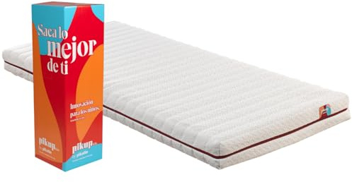 PIKOLIN - Colchón 105 x 200 cm Cama Nido, Literas, Colchón Juvenil - Espuma HR - Extra Confort - Funda Lavable - Alta Transpirabilidad - PIKUP Kids