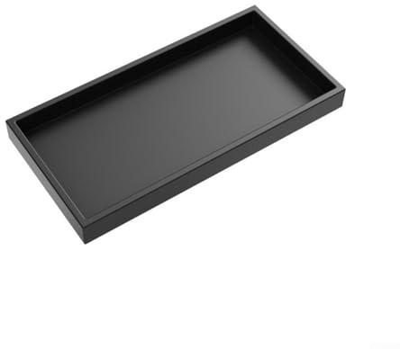 Smart Silikon-Tablett zur Aufbewahrung im Badezimmer, bruchsicher und leicht zu reinigen (Schwarz, 20 x 10 cm)