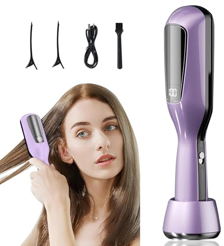 RNPKZ Appareil d'élimination des fourches, tondeuse à pointes fourchues avec soin des cheveux à ions négatifs, tondeuse portable sans fil, recharge USB pour la maison et les voyages (violet)