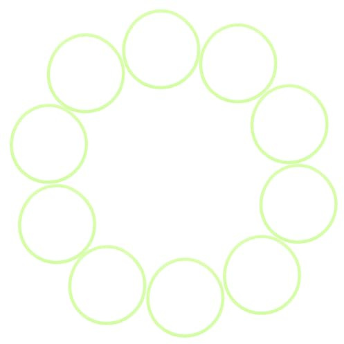 Cabilock 10 Pezzi Braccialetti Luminosi in Silicone 2.5Mm Elastici Unisex Brillanti al Buio per Feste e Concerti Accessori Anni 80 e 90 per Ragazze e Donne