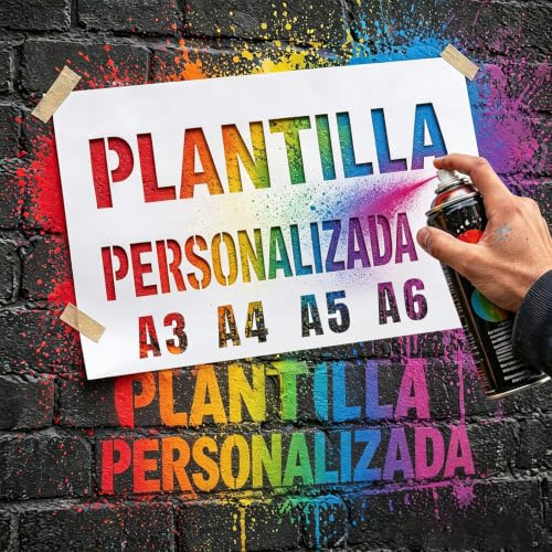Plantilla Personalizada para Pintura - Letras y Logos PVC Reutilizable | PlantilLa Duradera y Reutilizable para Carteles, Madera, Metal, Paredes y Decoración. Perfecta para DIY y uso Profesional