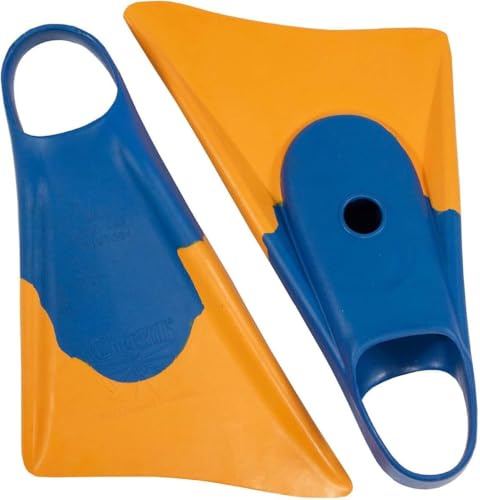 Swim Fins Churchill® Makapuu® Malaysian or Gum Rubber. Patented Design for Swimming Fin Propulsion, Diving, Surfing, Bodyboarding, Unisex. (Gum Rubber, Small)