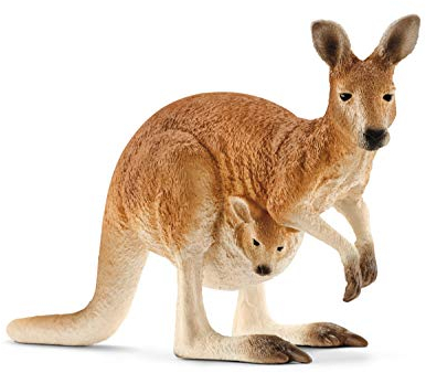 SCHLEICH Wild Life Kangaroo Animal Figurine - Detailed Wild Animal Kangaroo Toy Figure, Durable for Education and Fun Play, Perfect for Boys and Girls, Gift for Kids Ages 3+