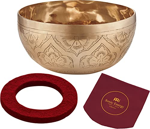 Sonic Energy Klangschale Special Engraved Series – 600 g – Für Meditation & Klangheilung – Inkl. Hülle & Filzring (SB-SE-600)
