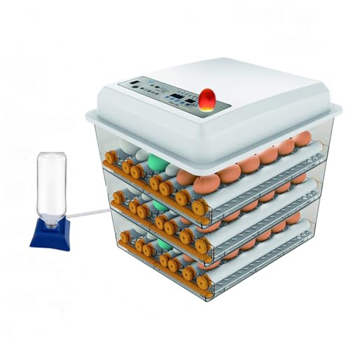 JAEDO 170 Egg Incubator Poultry Hatcher with Fully Automatic Egg Turning and Temperature Humidity Control for Chickens Ducks Goose Birds, Built-in Egg Candler (176)