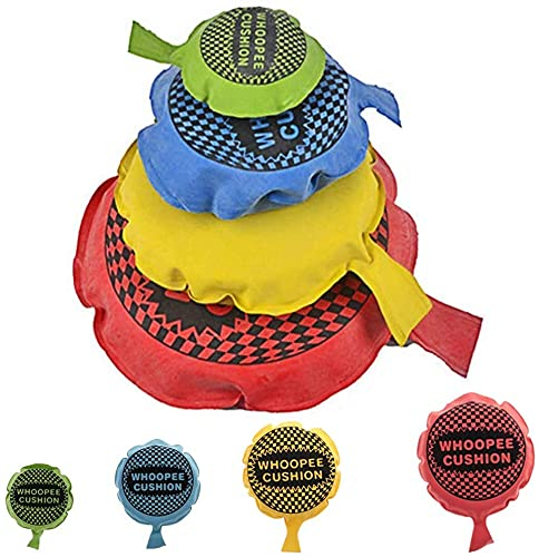 GIVBRO Furzkissen, selbstaufblasend, lustiges Pups-Spielzeug, ideales Scherzgeschenk oder Lagerfüller, zufällige Farbe, 4 Größen