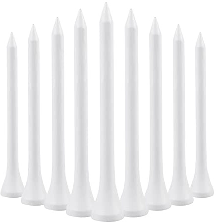 70mm 2 3/4 White Wooden Golf Tees Tee Biodegradable XL Pack of 100