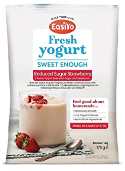 Easiyo Sweet Enough Strawberry Flavoured Yogurt Sachet 178g For Use With EasiYo Yoghurt Maker