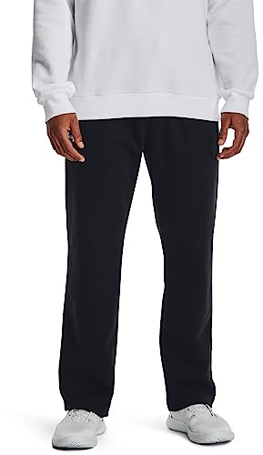 Under Armour Men's Rival Fleece Pants, (001) Black / / White, Large