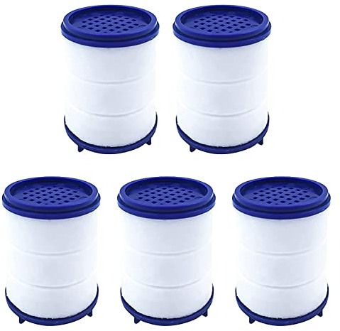 Acdolf Faucet Spray Cap Filtro de Agua de Repuesto, Descalcificador de Agua Dura para la Cabeza del Grifo de la Cocina, Cartuchos de Filtro de Repuesto 5 Piezas