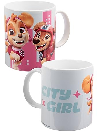 Paw Patrol Tasse - City Girl - Kaffeetasse Becher Kaffeebecher aus Keramik 320 ml