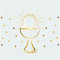 Miss Lovely Servietten Kommunion & Konfirmation Kelch & Sonne Konfetti weiß & Gold christliche Symbole für Firmung Taufe & kirchliche Feste 40 Servietten