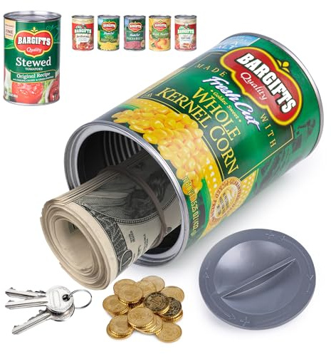 BarGifts Hidden Safe Fake Can with Hidden Compartment, Hidden Storage Keep Your Valuables Safe Like Money, Keys, and Jewelry- Corn