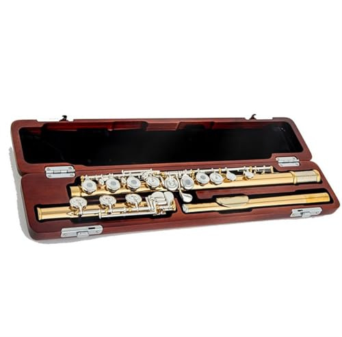 Querflöte Instrument Flöteninstrument 17 Löcher Französische Flöte Goldkupferinstrument C-Tonart